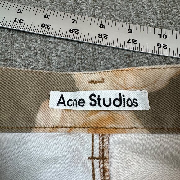 Acne Studios Bootcut Floral-Print Rose Jeans Orange Men's Size EU 44 / US 30 - Picture 6 of 10